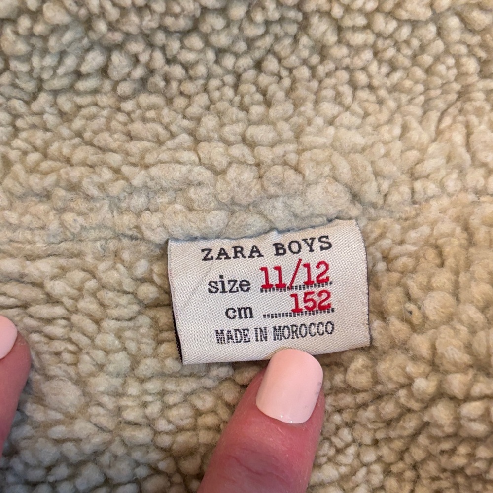Zara Boys Denim Jacket with Sherpa Lining - Picture 3 of 3